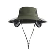 thumbnail image 3 of Outdoor Cooling Solar Fan Hat Breathable Mesh Neck Face Cover 800mAh 3 Speed Adjustable Sun Cap for Hiking Fishing Gardening by PALIFEUR, 3 of 7