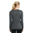 thumbnail image 2 of Sport-Tek Ladies Long Sleeve PosiCharge Competitor V Neck Tee-2XL (Iron Grey), 2 of 6