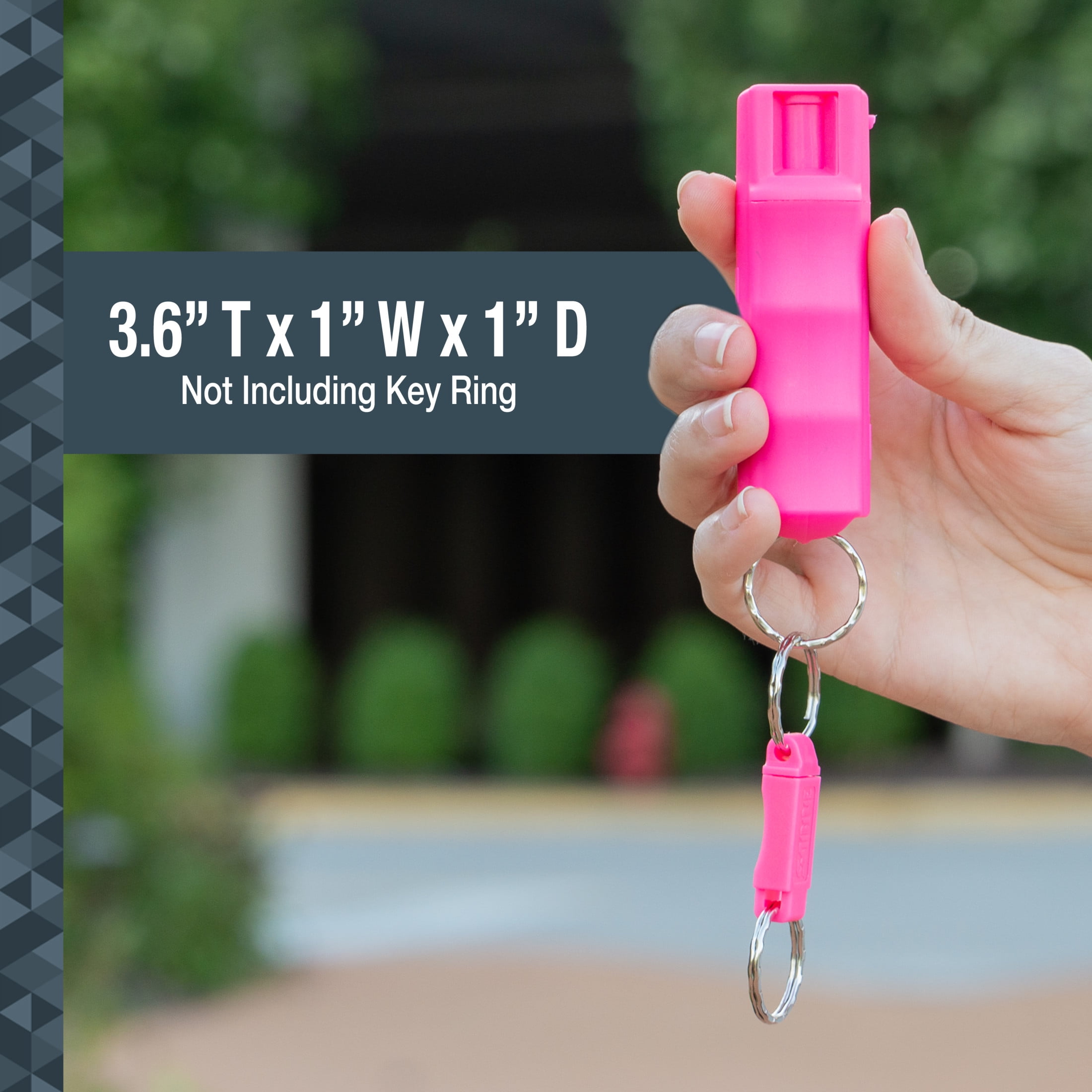SABRE Pepper Gel with Quick Release Keychain, Pink, 1 Ct, 0.54 oz, New, Pocket Pepper Sprays