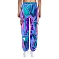 thumbnail image 2 of Nyeemya Kids Boys Girls Glitter Disco Trousers Sparkle Dancing Clothes Hip Hop Jazz Dance Pants Blue 14, 2 of 7