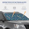 thumbnail image 4 of Vsdgher Green Christmas Print Socks Print Car Windshield Sun Shade, Reflective Sunshade Window Sunshade Sun Visor Protector Fit for Cars,Trucks,SUVs-Large, 4 of 6