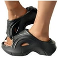 thumbnail image 5 of IUJSOY Platform Sandals for Women 2025 Fashion Chunky Slip on Shoes Open Toe Slides Beach Shoes, 5 of 6