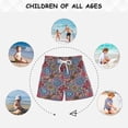 thumbnail image 6 of FORMRS Boys Swim Trunks Quick Dry Mesh Lining Beach Boardshorts, Sizes XS-XL, Colorful Mandala Pattern, 6 of 7