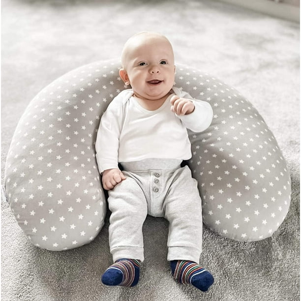 Almohada de lactancia con cojin para bebe Almohada de lactancia mullida y cojin de apoyo para bebe Almohada de maternidad multifuncional funda de algodon extraible y lavable Walmart en linea