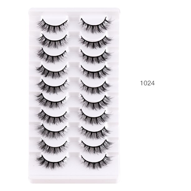 Xiao Hua 20 pares de pestañas postizas de visón tenues, suaves y voluminosas, de aspecto natural, A1024