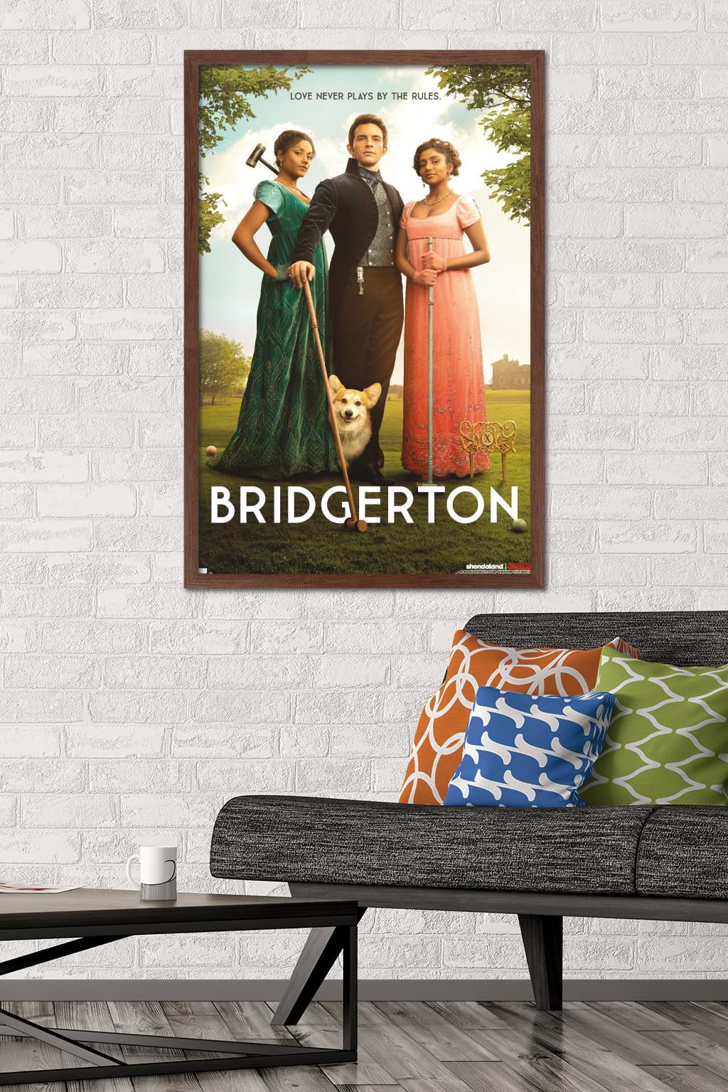 Netflix Bridgerton: Season 2 - Trio One Sheet Wall Poster, 22.375" x 34" Framed