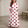 thumbnail image 2 of Atogsazn Girl's Summer Maxi Drss Kids Casual Ruffle Short Sleeve Dresses Flowy Party Tiered Sundress Red 4-5 Years Fashion, 2 of 7