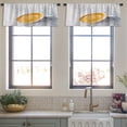thumbnail image 4 of LALILO Kitchen Curtain Valance Coffee White Cup Rod Pocket Window Curtain 52"x 18" Set of 2, 4 of 6