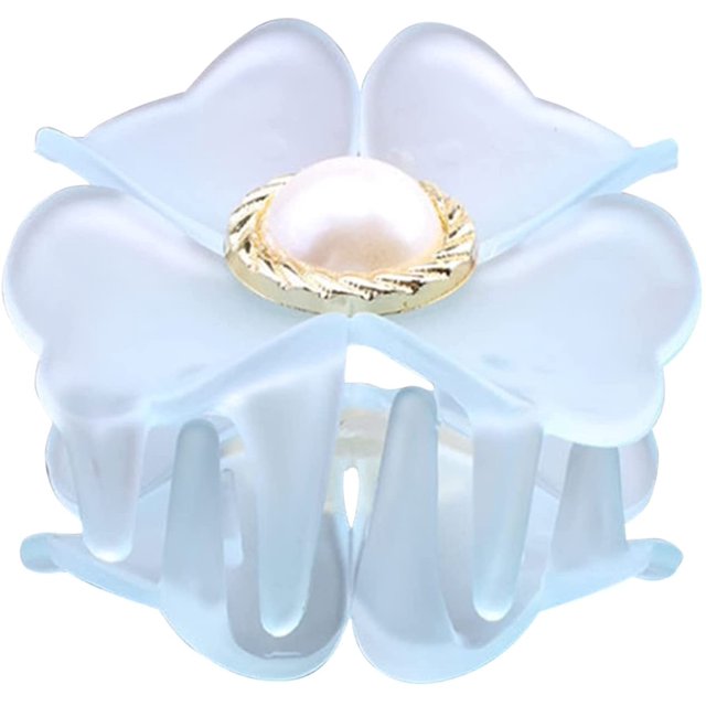 Jelly Girls Couleurs Translucide Fleur Cheveux Griffes Femmes Mignon Clips Cheveux Forme Clip Cheveux Courts Clips pour les Femmes Clips Cheveux (Couleur, A)