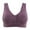 Purple, variant on Aofany Women's Plus Size Vest Bra Comfortable Casual Steel Ring Free Thin Bras Stripe Printed Front Open Buckle Underwears