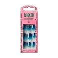 thumbnail image 3 of WICKED X Impress Press On Nails, ‘Welcome To Shiz’, Blue, Short Squoval, 30 Fake Nails, 3 of 15