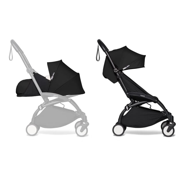 Cochecito Completo BABYZEN YOYO2 Negro con Telas Negras