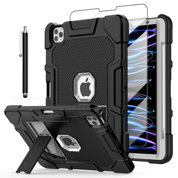 AICase For Apple iPad Pro 11" 2022/2021/2020 Kids Case DropProof 3-Layer Shockproof Case with Kickstand - Perfect Tablet Accessories