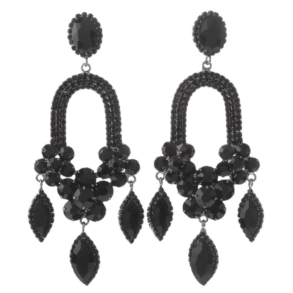Large Rhinestone Chandelier Earrings