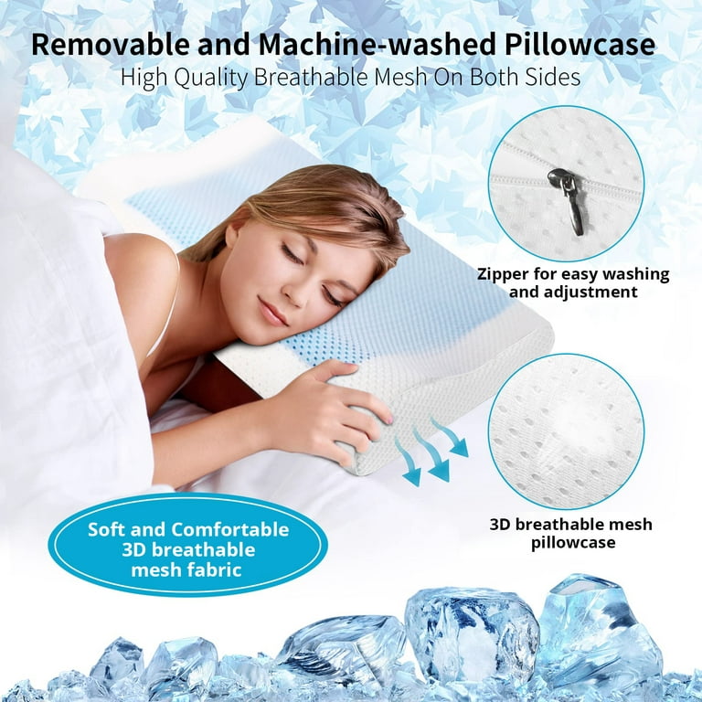 Orthopedic Pillow | Memory Foam Pillow for Neck Pain Relief or Back and  Side Sleeper Pillow | Ergonomic Contour Pillow with New Technology Cooling