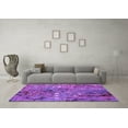 thumbnail image 3 of Ahgly Company Indoor Square Oriental Purple Industrial Area Rugs, 6' Square, 3 of 4