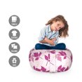 thumbnail image 2 of Autumn Storage Toy Bag Chair, Fall Season Related Abstract Pinkish Botanical Tree Leaves Illustration, Stuffed Animal Organizer Washable Bag, Small Size, Rose Pale Pink Magenta, by Ambesonne, 2 of 3