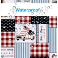 thumbnail image 3 of Patriotic Vinyl Tablecloth July 4th, Red White Blue, 52 x 52 inches, 3 of 5