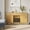Oak Color, variant on Modern 60 Fluted Wine Bar Cabinet, Coffee and Liquor Station with Wine Rack Glass Holder and Adjustable Shelves, Bar Hutch for Living Room Kitchen Entryway Home