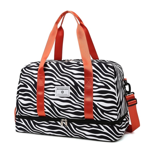 Fashion Print Travel Duffle Bag for Women and Men, Carry-on Gym Bag with Wet Pocket/Adjustable Strap/Shoe Compartment, Ideal for Travel, Sports, Weekend Overnight, Camping