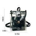 thumbnail image 3 of Vikakiooze Transparent Backpack/Handbag, Transparent Multipurpose Travel Bag, Transparent Vinyl Travel Bag, Ball Game Concert Transparent Backpack With An Opaque, 3 of 7