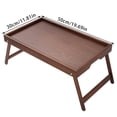 thumbnail image 6 of OIUR Bamboo Bed Tray Table with Folding Legs Wooden Drawing Breakfast Eating Snack Serving Tray Laptop Computer Collapsible Bed Sofa Desk, 6 of 7