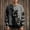 Dark Gray, variant on Mens Halloween Sweatshirt Spooky Pumpkin Face Print Patchwork Sweater Stitched Pullover Holiday Costumes Purple S