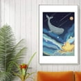 thumbnail image 2 of IDEA4WALL Framed Canvas Wall Art for Living Room, Bedroom Whale Canvas Prints for Modern Home Decoration Ready to Hang, 2 of 4