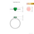 thumbnail image 4 of ANGARA Natural 3-Prong-Set Heart Emerald Ring With Diamond Accents in 14K White Gold for Women (Size-6mm) | May Birthstone, Birthday, Anniversary, Jewelry Gift for Women | Natural Emerald Ring, 4 of 9
