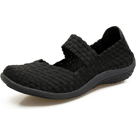 

Womens Curly Type Ballet Flats Slip On Comfort Loafers Handmade Woven Shoes