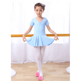thumbnail image 3 of Girls Ballet Leotards Short Sleeve Back Bowknot Dance Leotards for Gymnastics, 3 of 6
