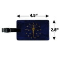 thumbnail image 5 of Rustic Indiana State Flag Distressed USA Rectangle Leather Luggage Card Suitcase Carry-On ID Tag, 5 of 7