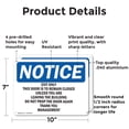thumbnail image 2 of (2 Pack) Exit Only This Door Is To Remain Closed OSHA Notice Sign 10 Inch X 7 Inch Indoor / Outdoor Rust-Free Aluminum Metal Signs for Workplace, Workshop, and Construction Site, Made, 2 of 8
