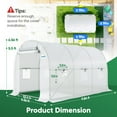 thumbnail image 2 of Quictent Portable Greenhouse for Outdoors, 10x7x7FT Large Walk-in Tunnel Green House for Outside, Heavy Duty Steel Frame Reinforced Cover with Screen Mesh Door Vent, Garden Plant Hot House, White, 2 of 8