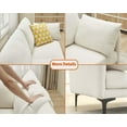 thumbnail image 6 of 3 Seater 78 Inch Chenille Sofa Modern Sofa with 2 Pillows, Comfy Couch for Living Room Apartment Bed Room, Beige, 6 of 7