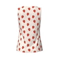 thumbnail image 5 of Picia Hand Drawn Strawberry Pattern Women's Workout Tank Top,Breathable Activewear,Slim Fit Athletic Top,Versatile Workout Moisture-wicking top-, 5 of 9