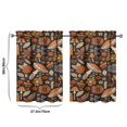 thumbnail image 2 of Mushroom (22) Kitchen Curtains - Vintage Tier Curtains for Bathroom Living RV Rod Pocket Window Drapes 36 Inch 2 Panels Set 28"x36" Window Treatment Tiers, 2 of 4