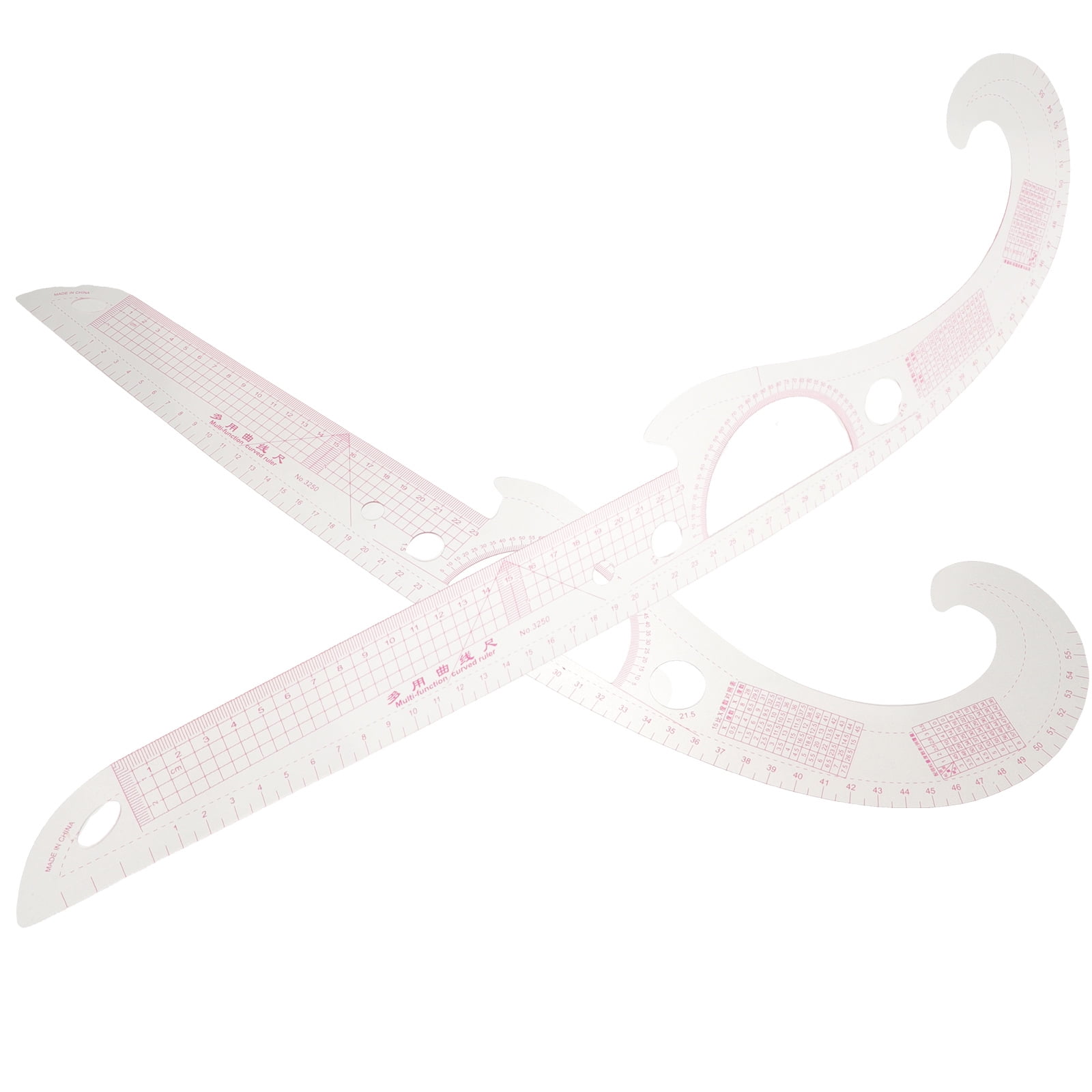 Set of 5 Sewing Rulers for Quilting, Tailoring, Pattern Making, Edge Measuring Tools