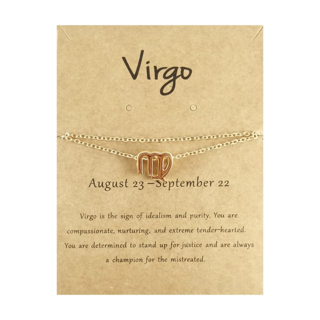 Dvkptbk A Anklet Twelve Constellation Anklet Alloy 12 Constellation Card Anklet Jewelry