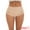 Beige, variant on Unique Bargains Women's Full-Coverage Panties Lace Trim High Waist Briefs S Black