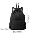 thumbnail image 3 of HOZVOMI Waterproof Drawstring Gym Backpack for Men & Women, Large Capacity Sports Bag with Side Pocket for Fitness Outdoor Leisure, 3 of 8