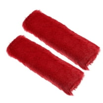 Motoforti 2Pcs Soft Warm Seat Belt Covers for Adults Shoulder Strap Pads Plush 25x9cm Burgundy