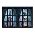 thumbnail image 2 of Halloween 2 Pack Scary Clown Window Door Curtain Hanging Backdrop, Spooky Bloody Horror Decor for Haunted House, Indoor Outdoor Halloween Party Decoration Supplies,F, 2 of 3