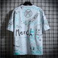 thumbnail image 5 of Camisetas de anime con alfabeto para hombre, camisetas de hip hop para hombre, camisetas de verano de Katoen Yellow Rock, ropa vintage, talla 5xl, originales y elegantes, 5 of 5