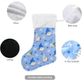 thumbnail image 3 of Watercolor Christmas Gnomes Christmas Stockings Christmas Presonalized Large Stocking Sock, Set of 1 Xmas Party Winter Decor Candy Bag Family Holiday Gift, 17.7 Inch, 3 of 7