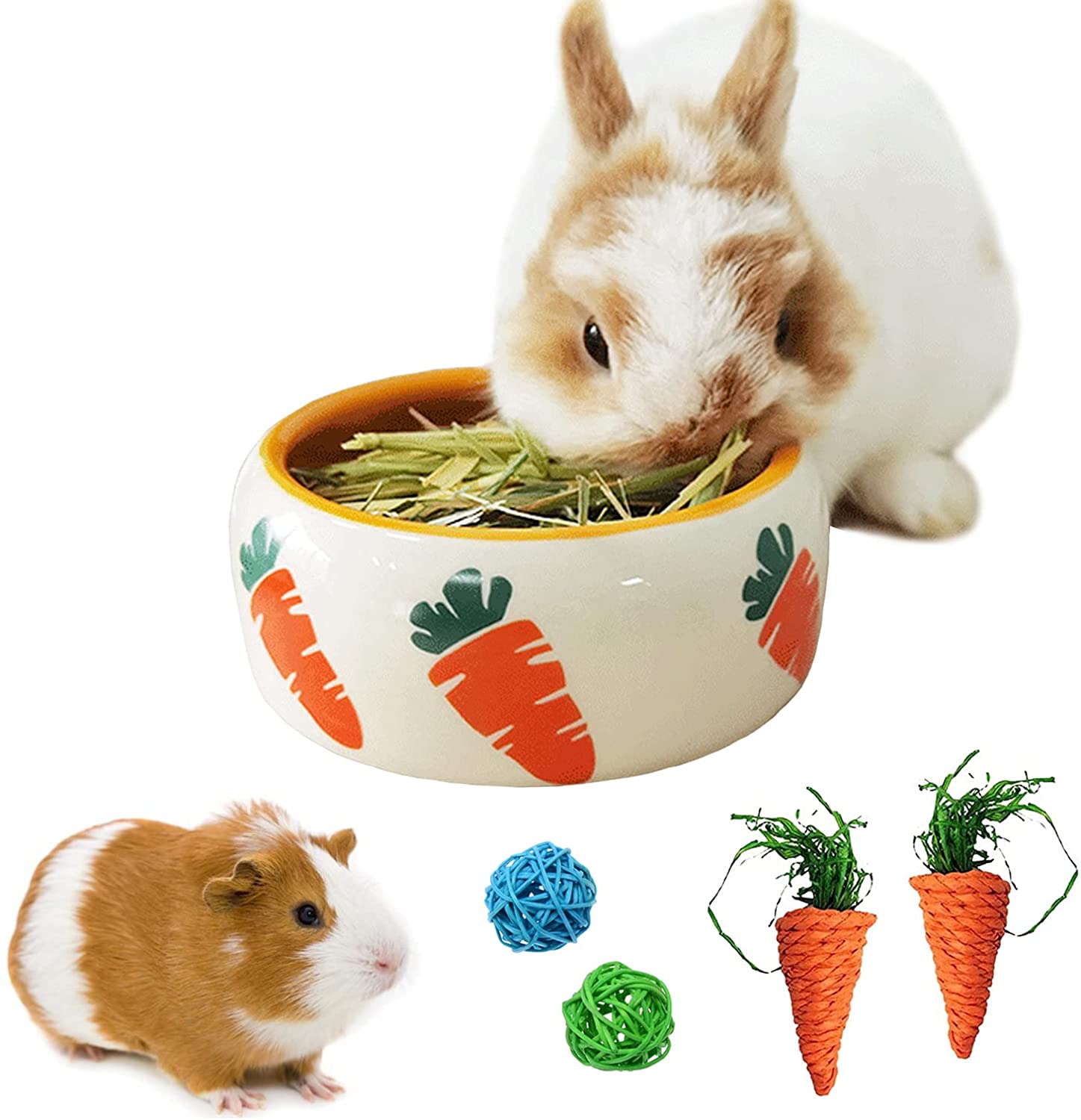 ceramic rabbit food bowl