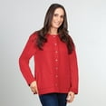 thumbnail image 2 of Snap Front Sweatshirt Cardigan by Sawyer CreekTM - Medium, Chili Pepper, 2 of 6