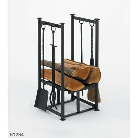 Fireplace Accessories Black Wood Holder With Tools 61264