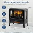 thumbnail image 6 of Country Living Infrared Freestanding Electric Fireplace Stove Heater in Black | Provides Supplemental Zone Heat with Remote and WiFi, 6 of 10