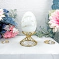 thumbnail image 3 of Bard's Brass-toned Egg Stand/Holder, Swirl Leg, Reversible 1.4375" and 2" Display Diameter, Pack of 3, 3 of 5